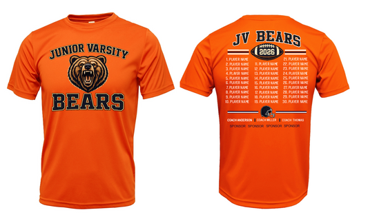 CFSA Bears Roster Dri Fit - JV