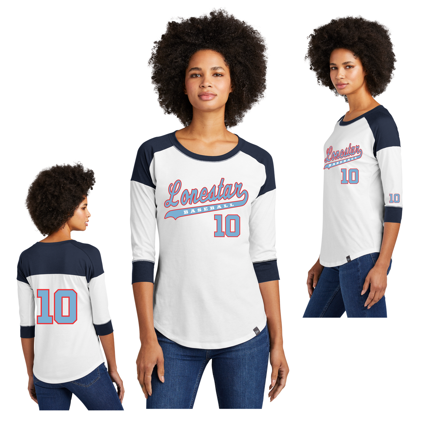 LoneStar New Era Ladies Raglan Shirt Jersey