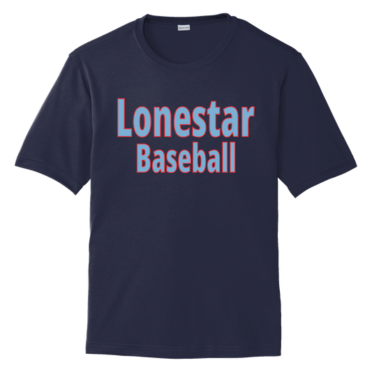 LoneStar Baseball Words T Shirt