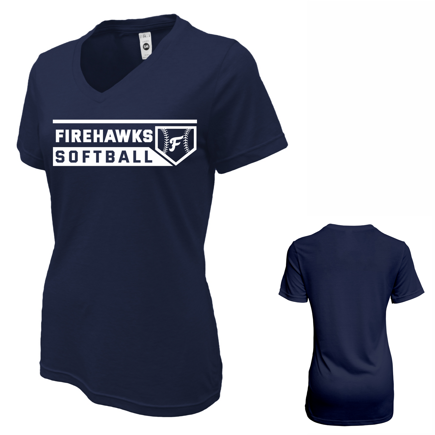 Ladies Firehawks Softball Tee