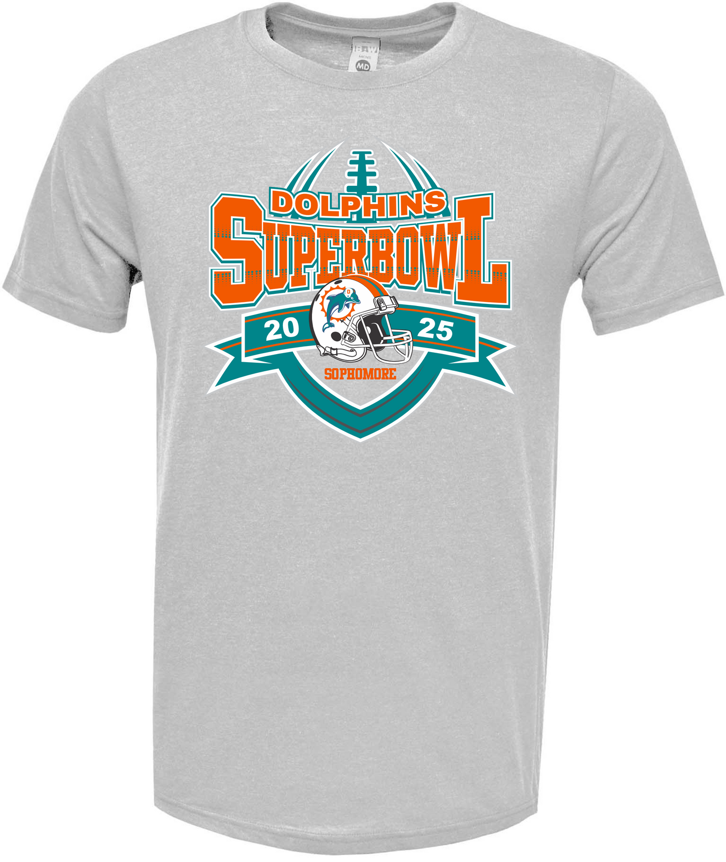 SOPHOMORE Dolphins Superbowl 2025- Cotton Blend Tee
