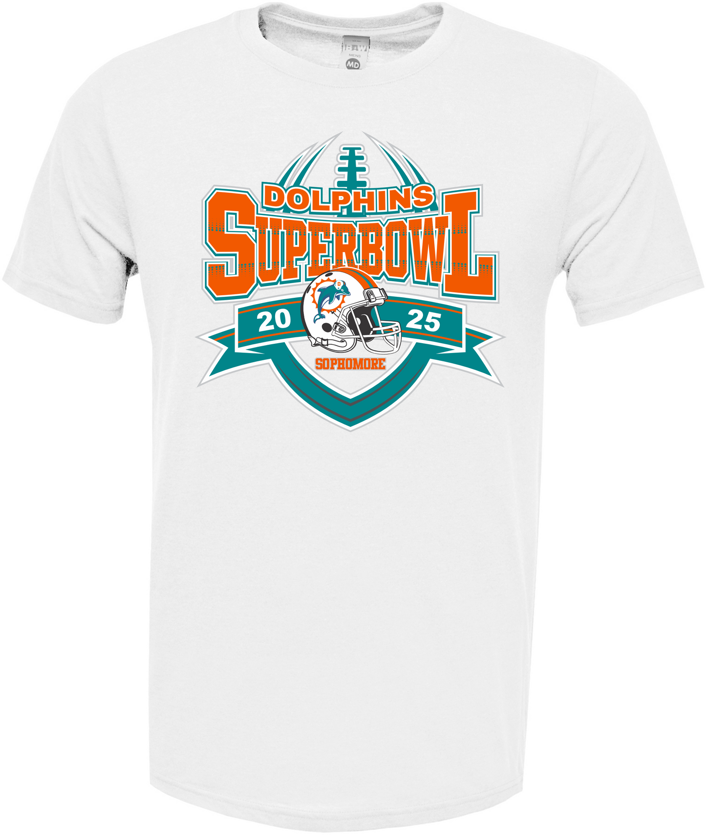 SOPHOMORE Dolphins Superbowl 2025- Cotton Blend Tee