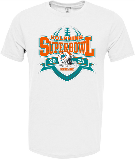 SOPHOMORE Dolphins Superbowl 2025- Cotton Blend Tee
