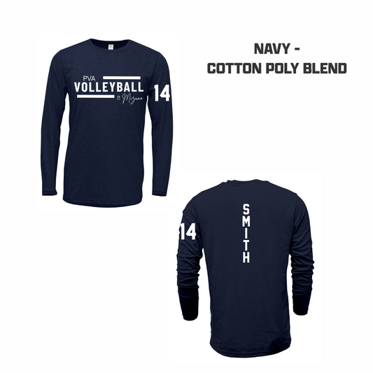 PVA Player Long Sleeve Cotton Poly Blend Tee