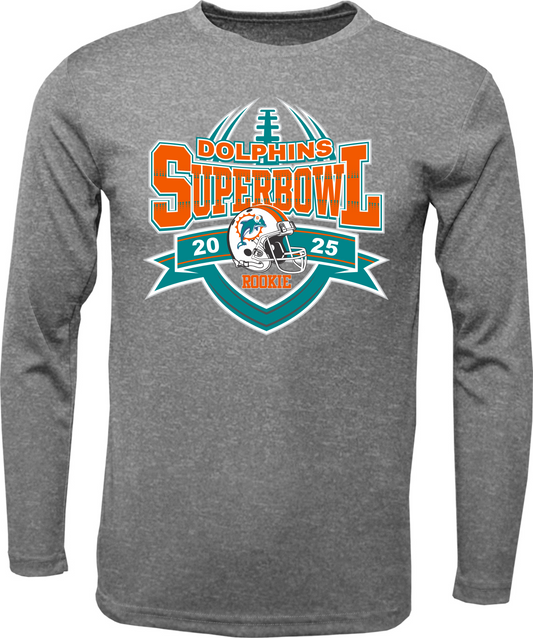 ROOKIE DOLPHIN SUPERBOWL LONG SLEEVE DRI FIT 2025