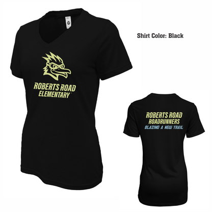 Women's Soft-Tek Blend V-neck T-Shirt - Blazing a New Trail