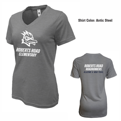 Women's Soft-Tek Blend V-neck T-Shirt - Blazing a New Trail