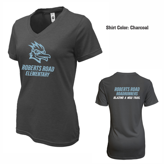Women's Soft-Tek Blend V-neck T-Shirt - Blazing a New Trail