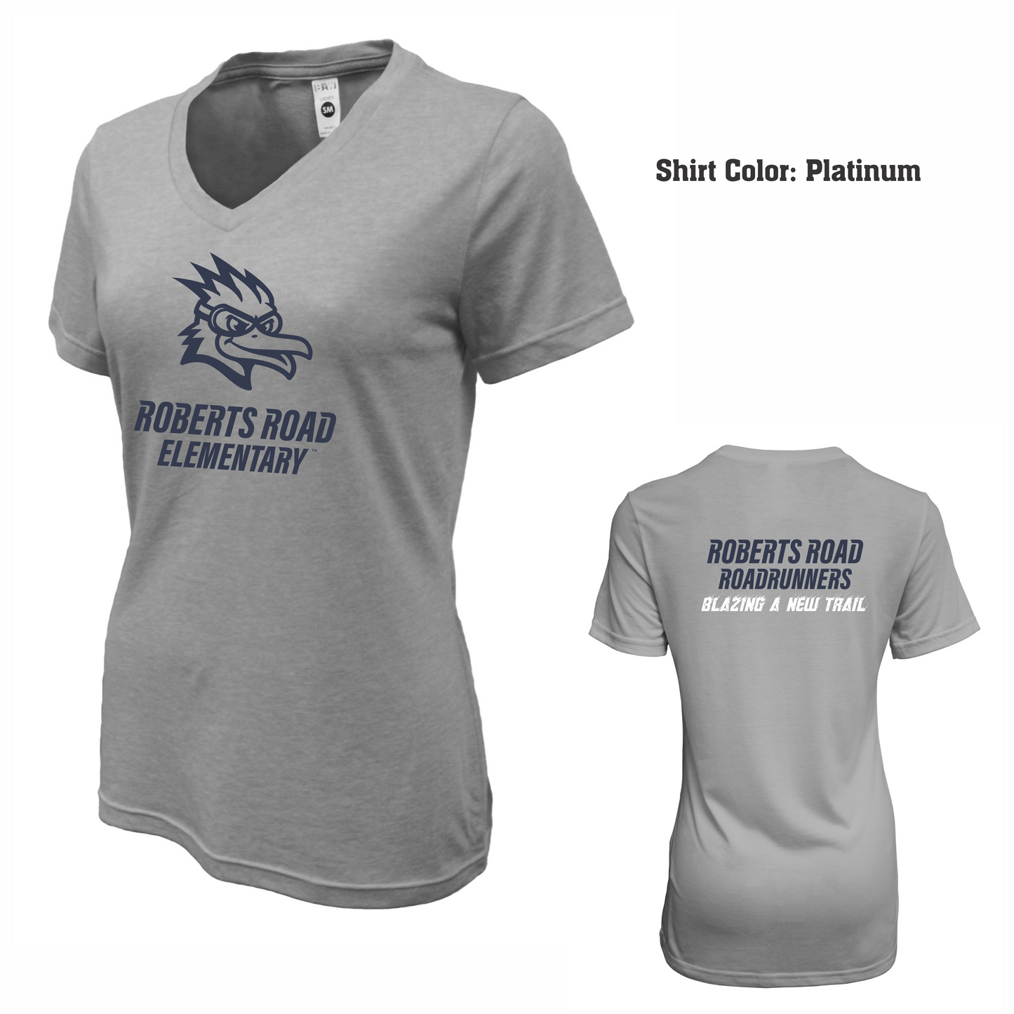 Women's Soft-Tek Blend V-neck T-Shirt - Blazing a New Trail