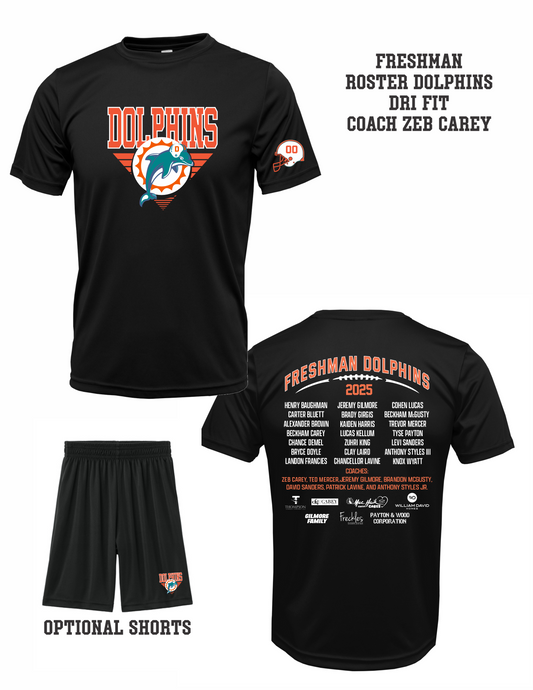 2025 Freshman Dolphins Roster Shirt - Zeb Carey