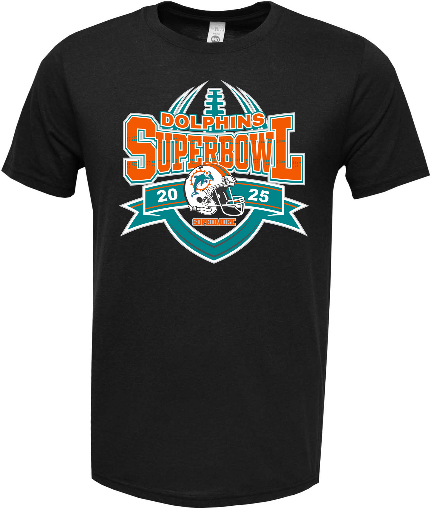 SOPHOMORE Dolphins Superbowl 2025- Cotton Blend Tee