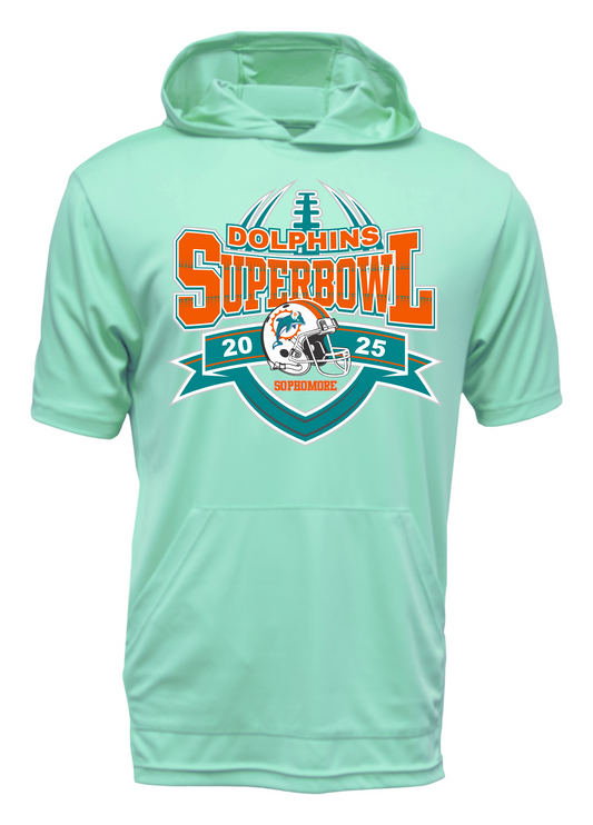 SOPHOMORE DOLPHINS Cooling Performance Hooded Tee w/ Pocket