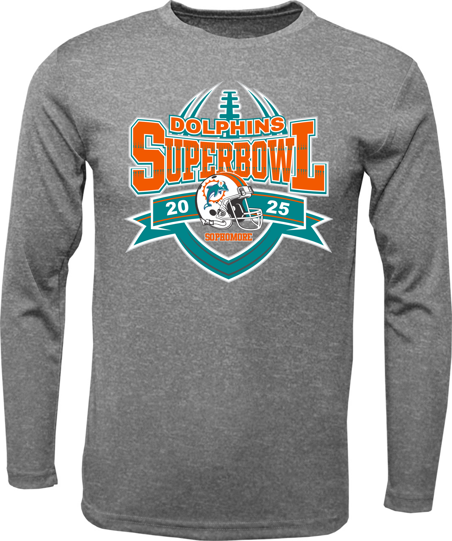 SOPHOMORE DOLPHIN SUPERBOWL LONG SLEEVE DRI FIT 2025