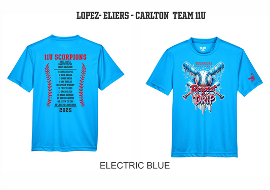 Scorpions Baseball Roster Shirt - 11U