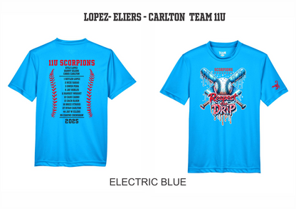 Scorpions Baseball Roster Shirt - 11U