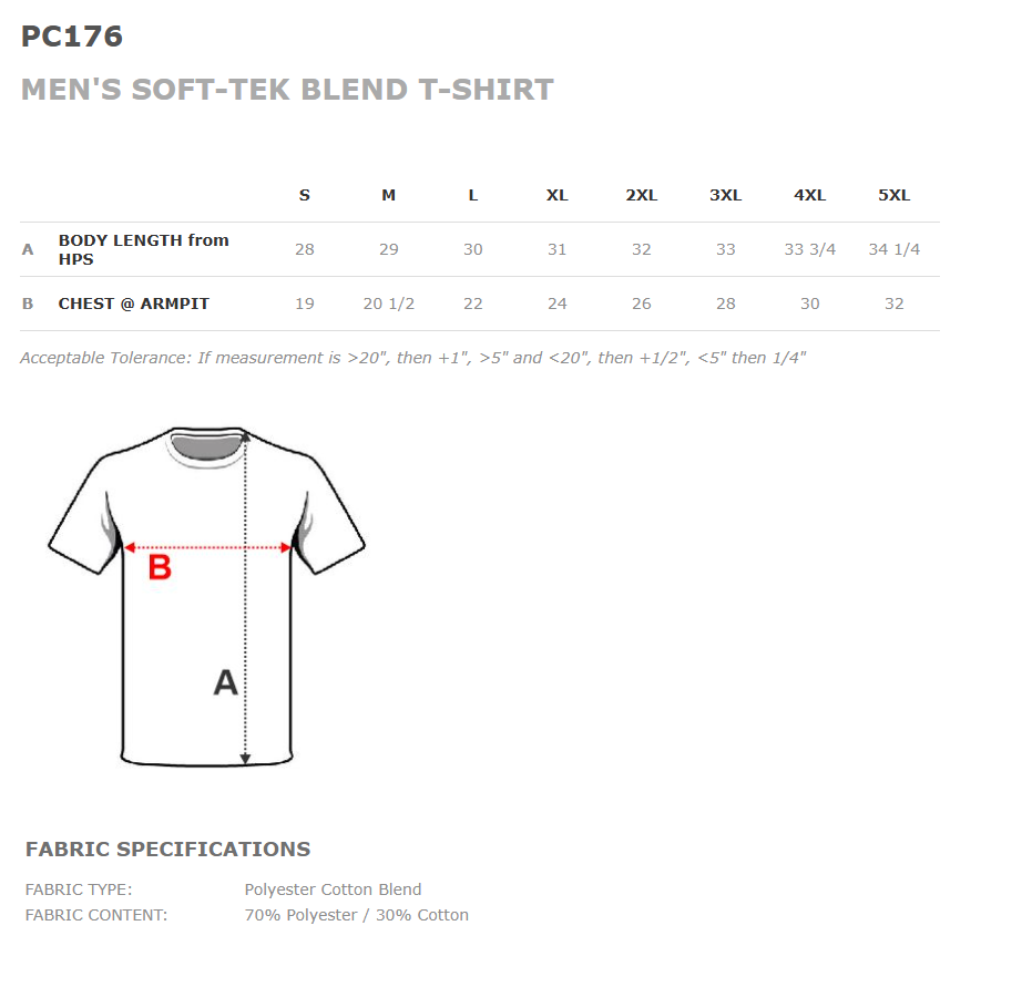 PVA Player Short Sleeve Poly Cotton Blend