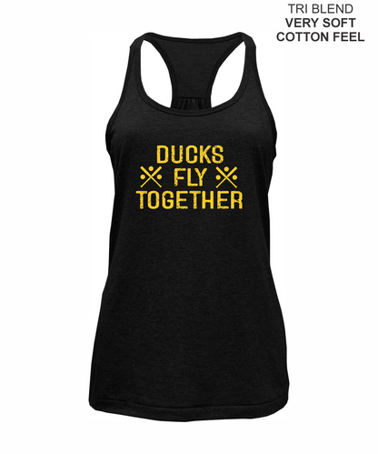 TRI BLEND LADIES TANK - DUCKS FLY TOGETHER
