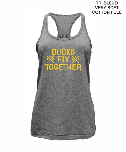 TRI BLEND LADIES TANK - DUCKS FLY TOGETHER