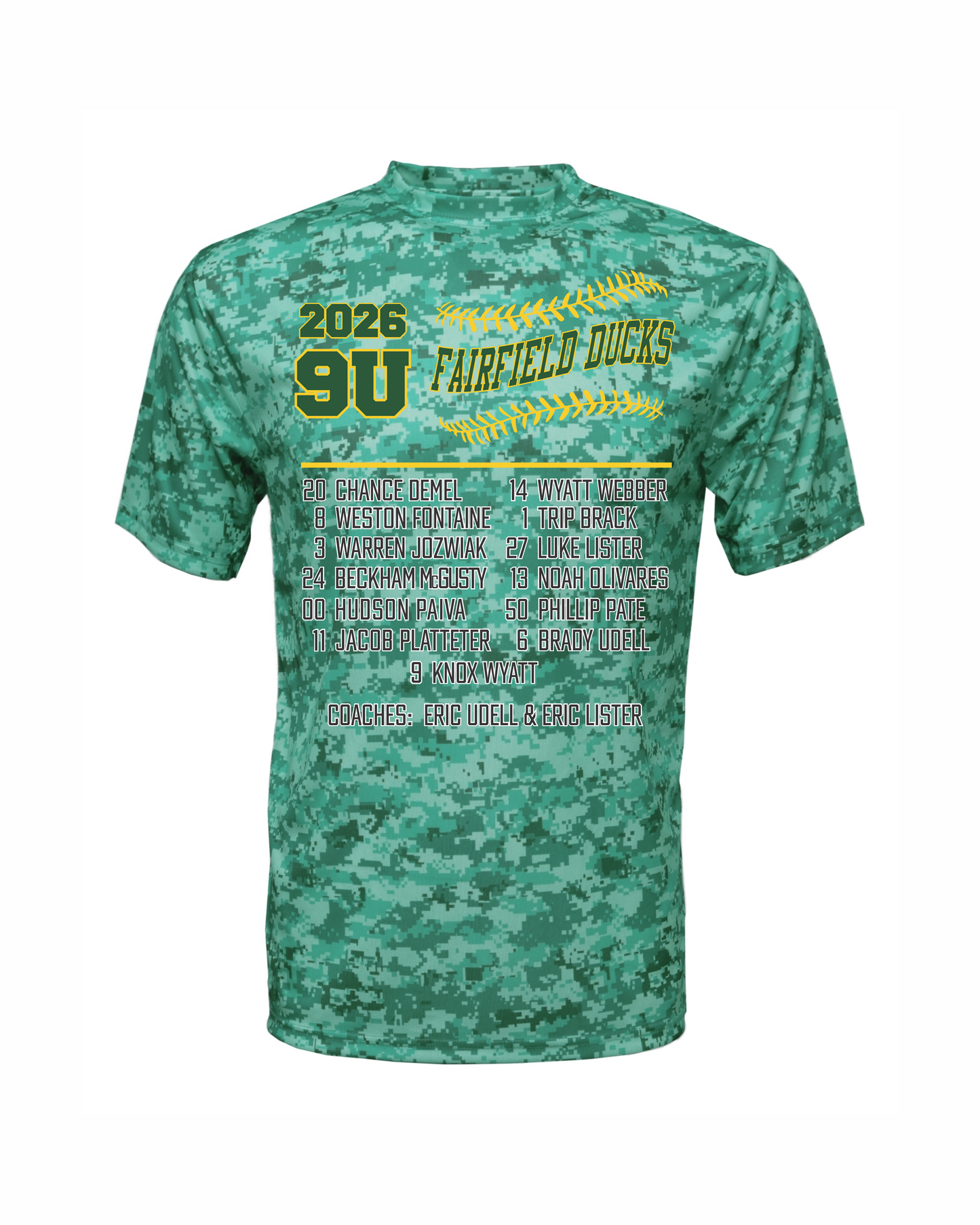 2026 Fairfield Ducks Roster Shirt