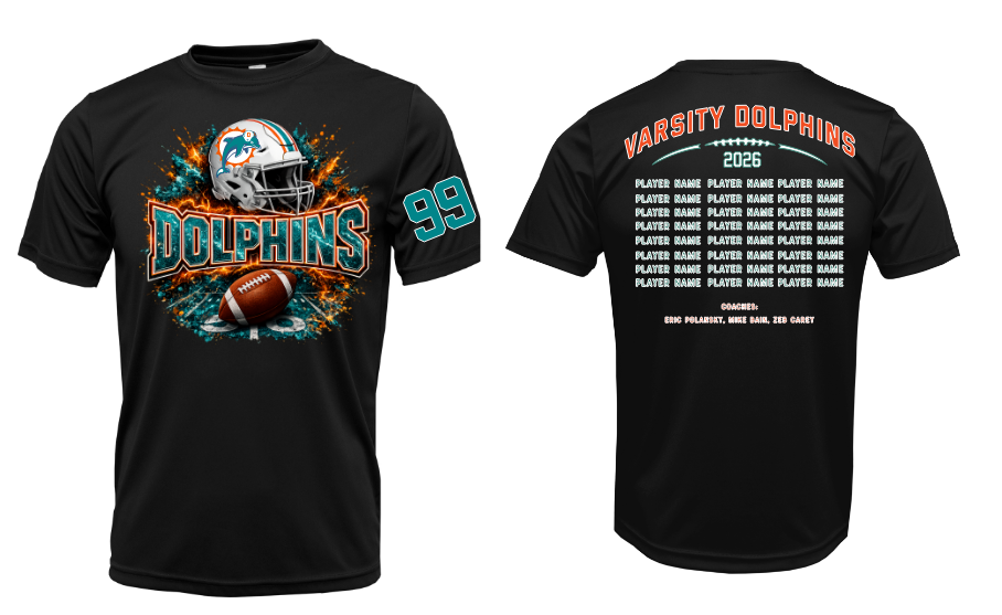2024 Varsity Dolphins Roster Shirt