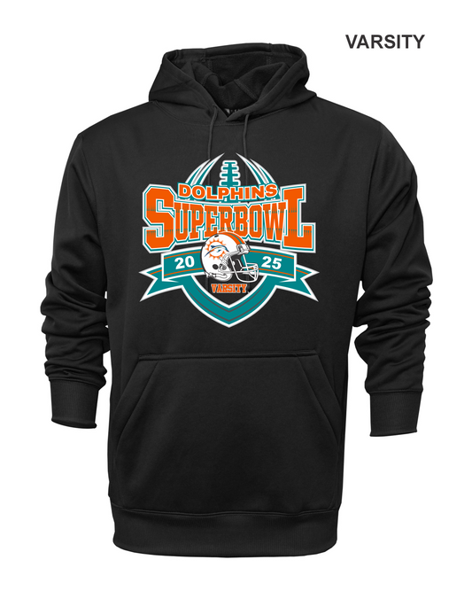 VARSITY DOLPHIN SUPERBOWL HOODIE 2025