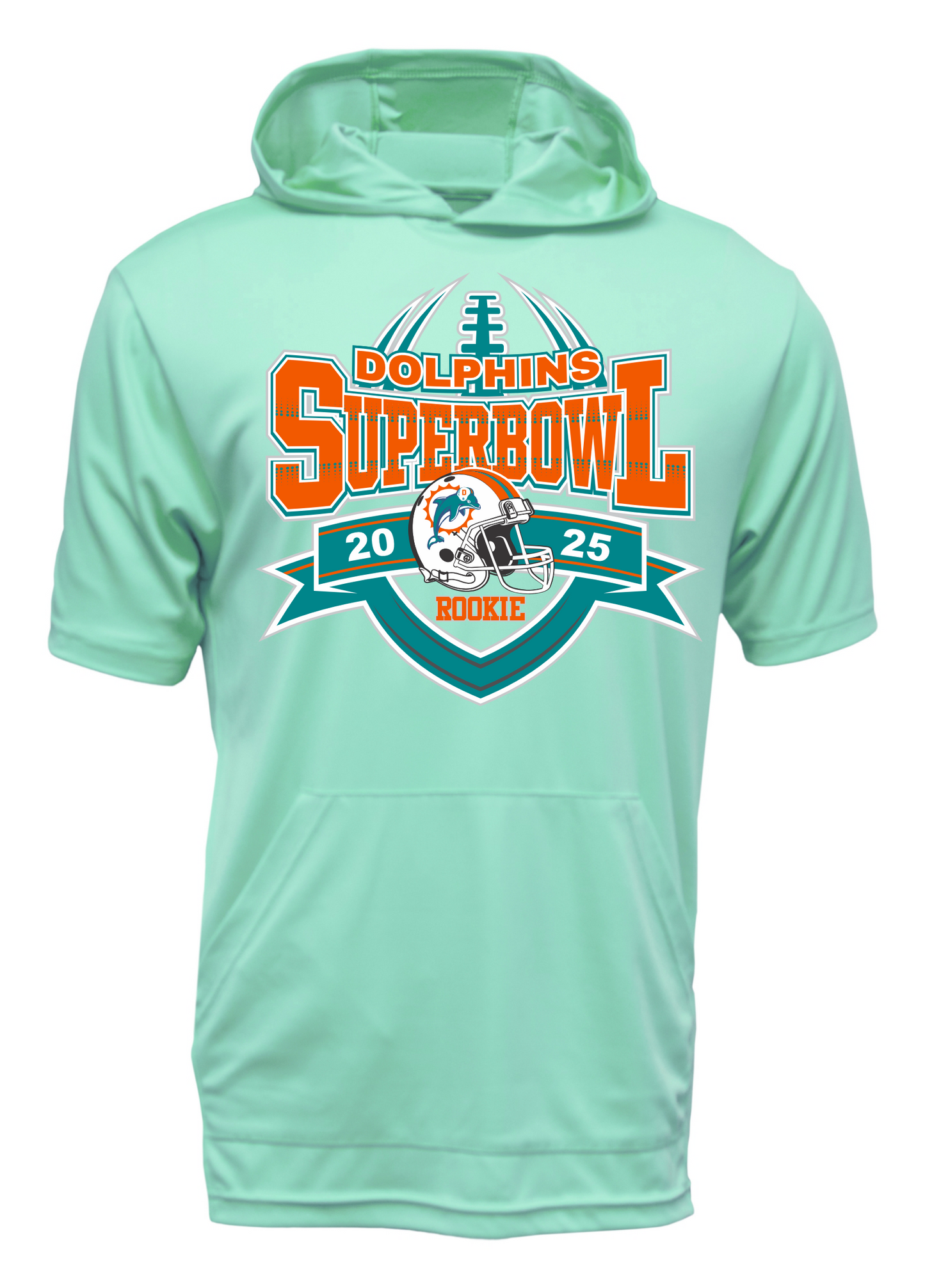 ROOKIE DOLPHINS Cooling Performance Hooded Tee w/ Pocket