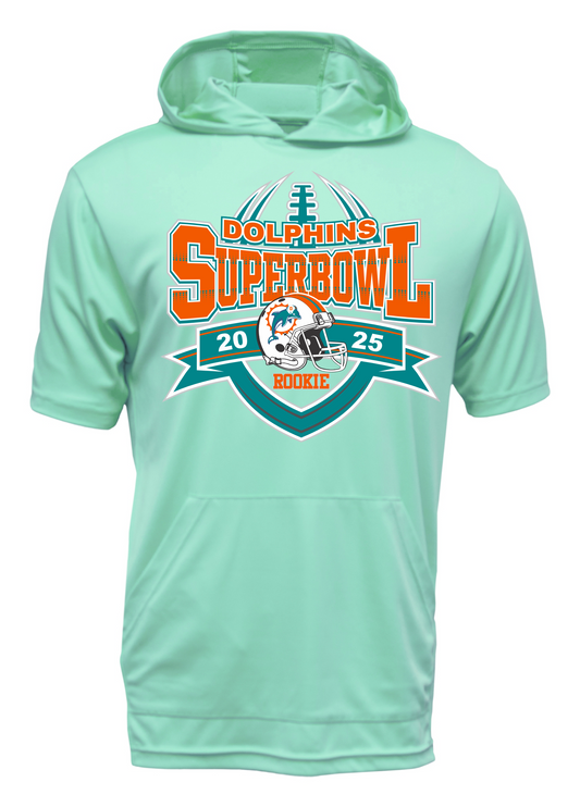 ROOKIE DOLPHINS Cooling Performance Hooded Tee w/ Pocket