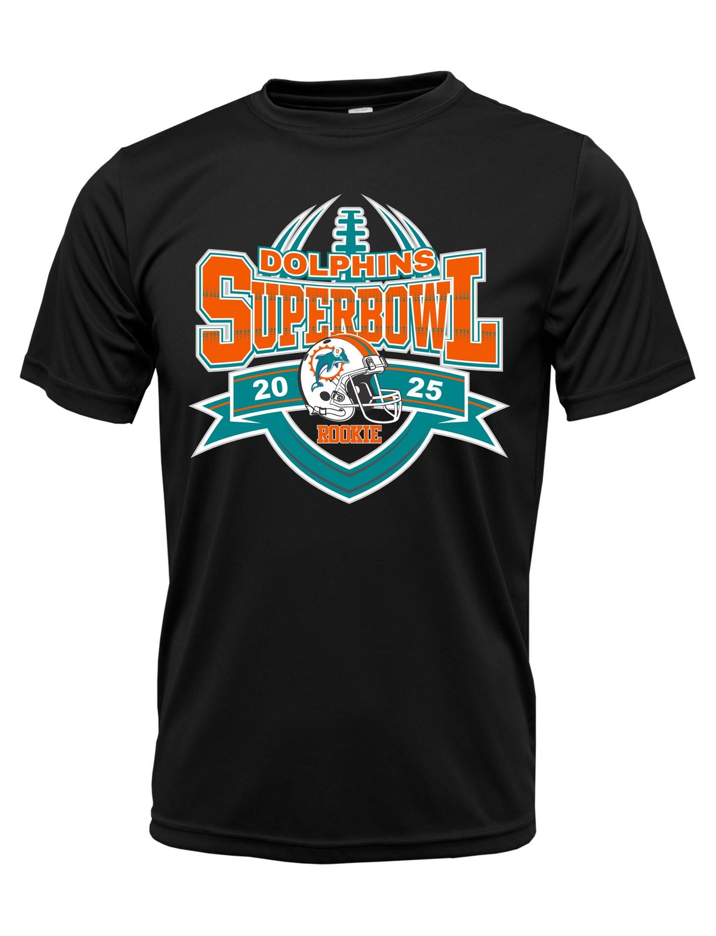 ROOKIE DOLPHINS SUPERBOWL DRI FIT TEE 2025