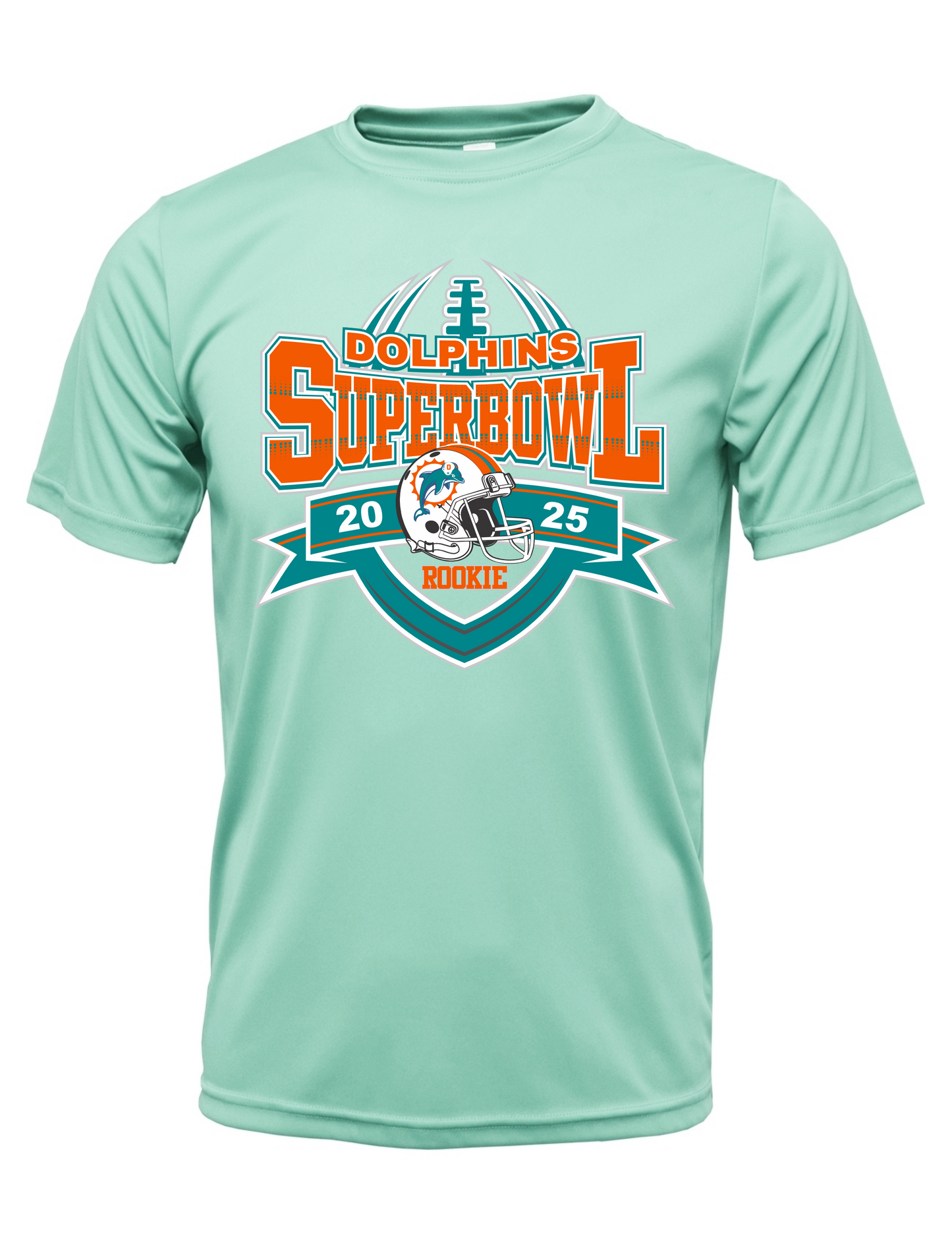 ROOKIE DOLPHINS SUPERBOWL DRI FIT TEE 2025