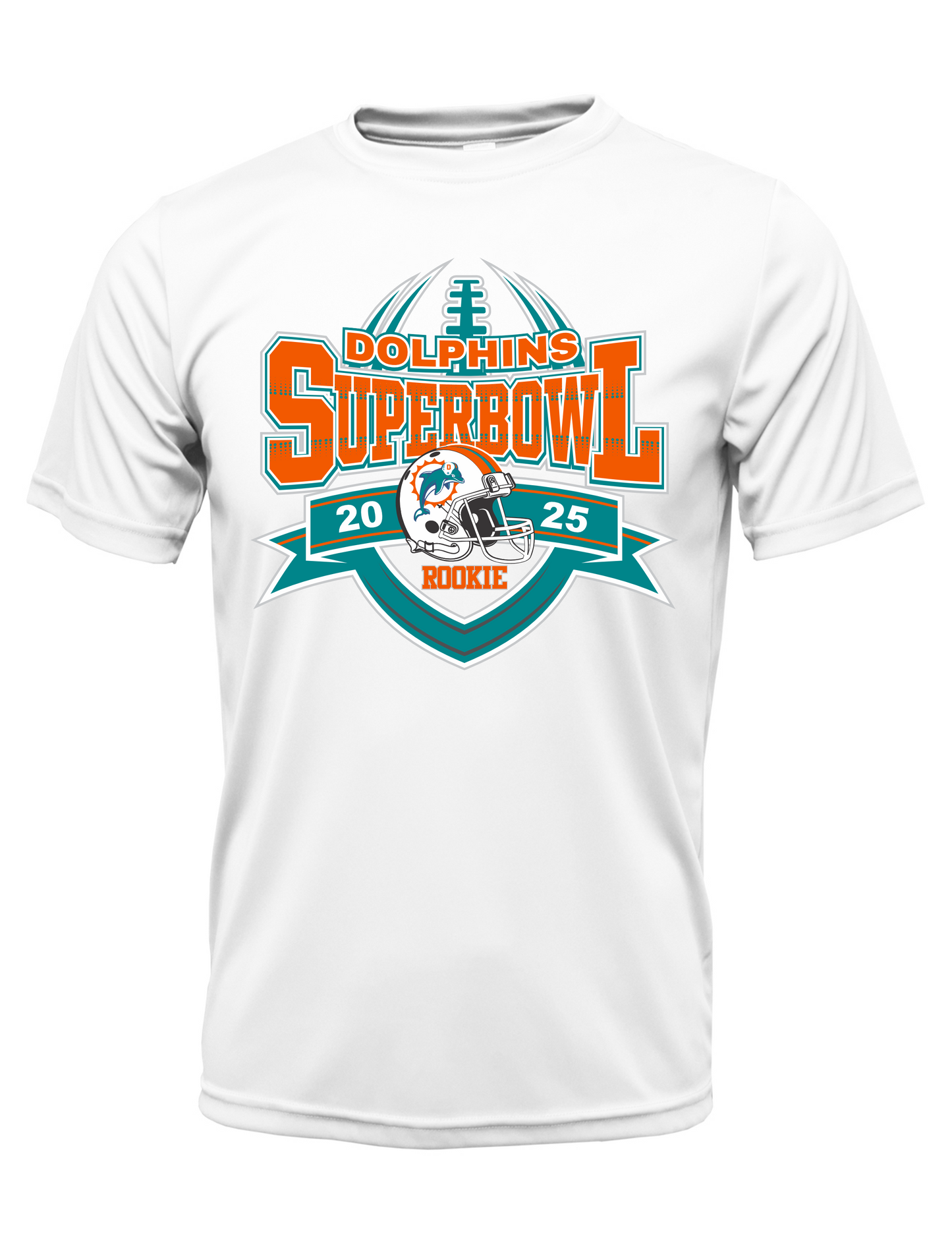 ROOKIE DOLPHINS SUPERBOWL DRI FIT TEE 2025