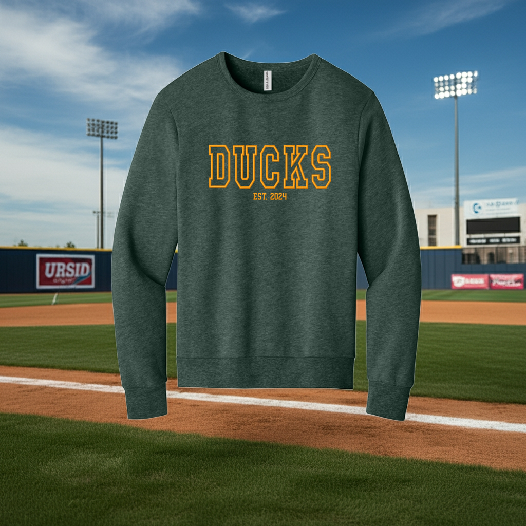 BELLA+CANVAS® Unisex Sponge Fleece Classic Crewneck Sweatshirt- DUCKS
