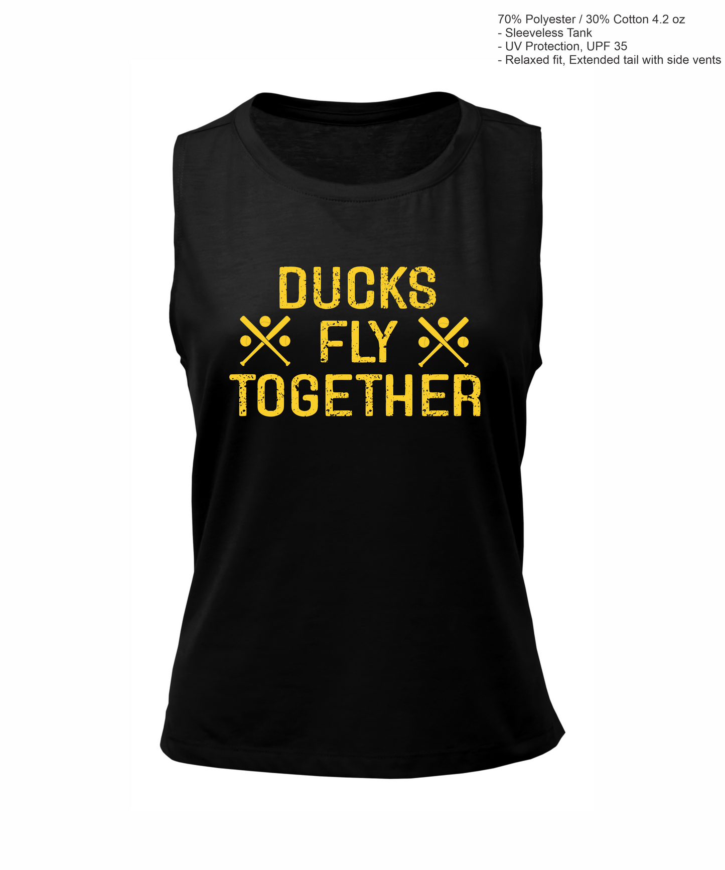 HIGH LOW  LADIES TANK - DUCKS FLY TOGETHER