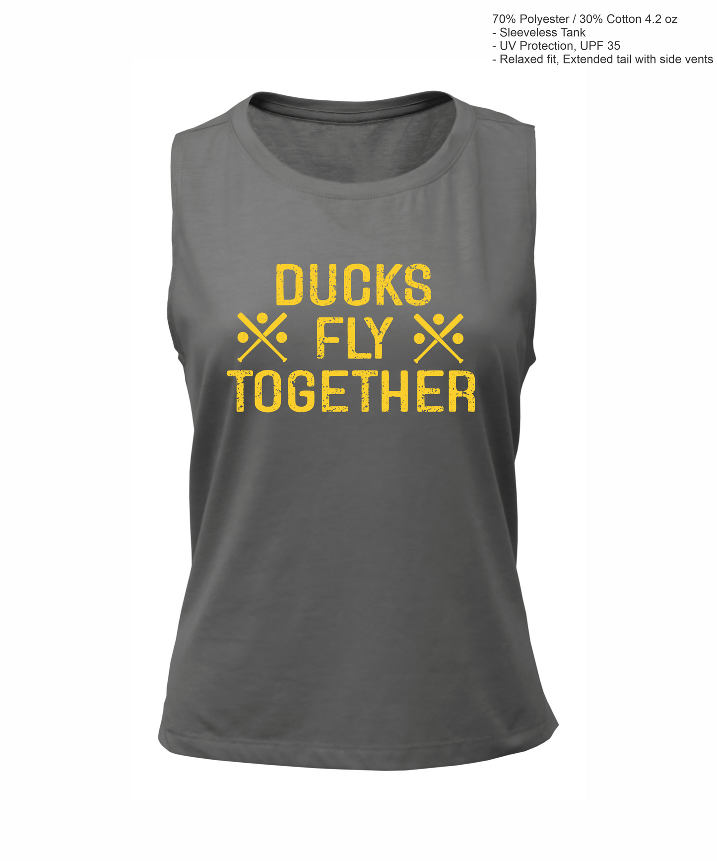 HIGH LOW  LADIES TANK - DUCKS FLY TOGETHER