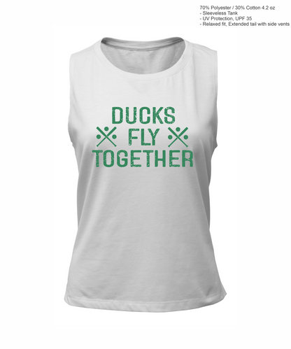 HIGH LOW  LADIES TANK - DUCKS FLY TOGETHER