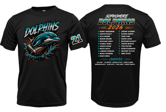 2026 Sophomore Dolphins Roster Shirt